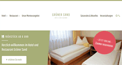 Desktop Screenshot of hotel-gruener-sand.de