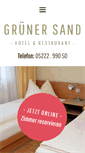 Mobile Screenshot of hotel-gruener-sand.de